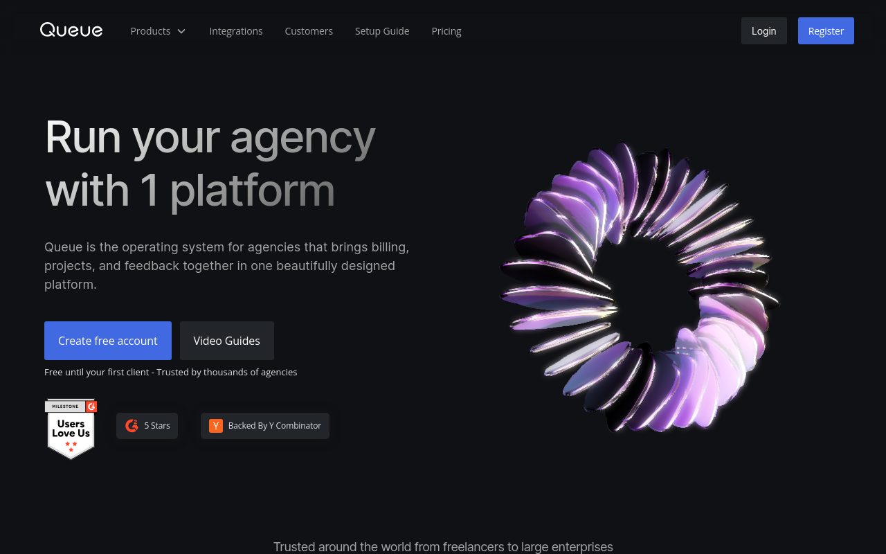 usequeue.com homepage as captured during this analysis